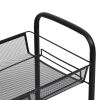 5-Tier Kitchen Trolley Black 18.1"x10.2"x41.3" Iron