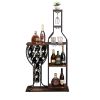 11 Bottle Wine Bakers Rack, 5 Tier Freestanding Wine Rack with Hanging Wine Glass Holder and Storage Shelves