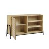 Sideboard Open Door Cabinet with Three Shelves Storage for Kitchen & Dining Storage