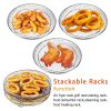 Air Fryer Baskets 8 inch Stackable Air Fry Crisper Basket 304 Stainless Steel Crisper Tray for Oven Air Fryer Accessory 3 Piece Round