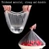 100pcs Disposable Cling Film Sleeve; No Odor Household Food Grade Fresh-keeping Bowl Cover; PE Cling Film Shower Cap