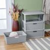 Wide 3 Drawer Cross-Weave Tower Cement