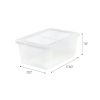 17 Qt. (4.25 gal.) Plastic Stackable Closet Storage Box, Clear, Set of 6