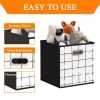 6 Pack Fabric Storage Cubes with Handle, Foldable 13x13 Inch Large Cube Storage Bins, Storage Baskets for Shelves