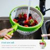 1pc Vegetable Drain Basket; Kitchen Vegetable Washing Basin; Salad Spinner; Fruit Washing Vegetable Basket; Kitchen Salad Washing Basin; Salad Fruit V