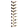 Wall-mounted Wine Rack for 9 Bottles Gold Iron