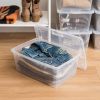 17 Qt. (4.25 gal.) Plastic Stackable Closet Storage Box, Clear, Set of 6